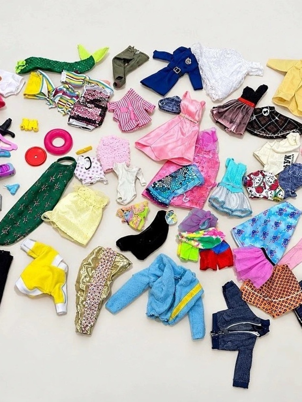 Vintage & New - 50Barbie Assorted Doll Clothes & Accessories